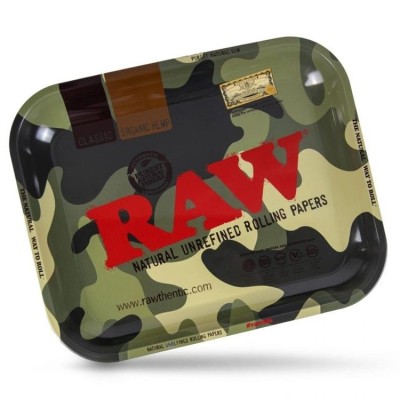 Raw Metal Rolling Tray Camouflage